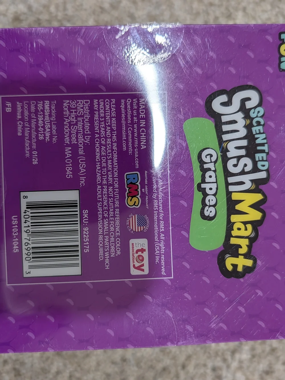 Scented Grapes Sensory Squishy Toy - Purple